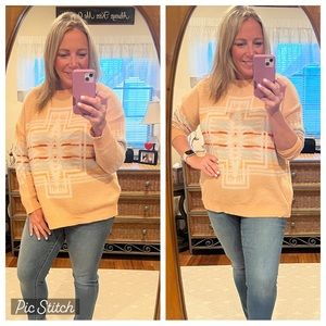 Aztec / Apricot Color SOFT Sweater